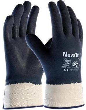 ATG Novatril 24-196 Full DIP handschoen - blauw/wit - 9