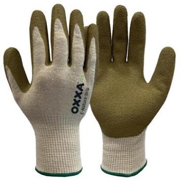 OXXA E-Nature-Grip 52-000 handschoen - grijs/groen - 9/l