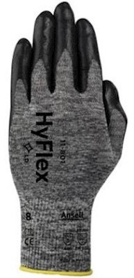 Ansell HyFlex 11-801 handschoen - zwart/grijs - 10