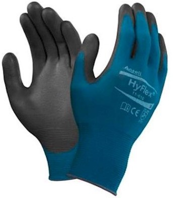 Ansell HyFlex 11-616 handschoen - zwart/blauw - 6