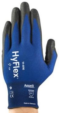 Ansell Hyflex 11-816 handschoen - blauw/zwart - 11
