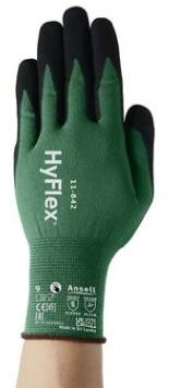 Ansell HyFlex 11-842 handschoen - groen/zwart - 9