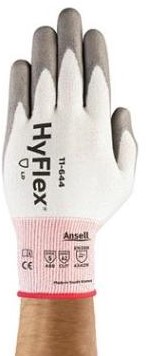 Ansell HyFlex 11-644 handschoen - wit/grijs - 8