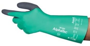 Ansell AlphaTec 58-005 handschoen - groen - 10