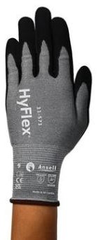 Ansell HyFlex 11-571 handschoen - zwart/grijs - 8