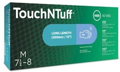 Ansell TouchNTuff 92-665 handschoen - lichtblauw - 6½-7
