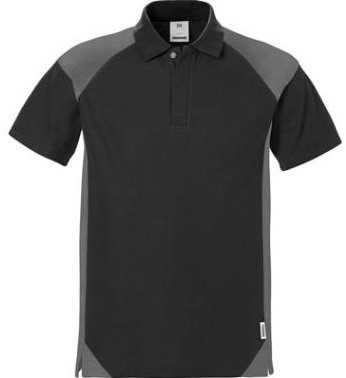 Fristads 7047 PHV poloshirt - zwart/grijs - xs