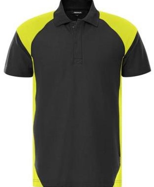 Fristads 7047 GPM poloshirt - zwart/geel - l