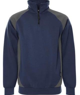 Fristads 7048 GSM sweater - blauw/grijs - xs
