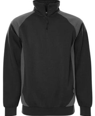 Fristads 7048 GSM sweater - zwart/grijs - 4xl