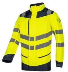 Sioen 682A Birkum regenjas - fluo geel/marineblauw - xxl