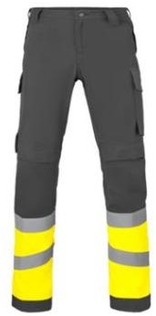 HAVEP 80570 broek - fluo geel/grijs - 48