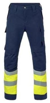 HAVEP 80570 broek - fluo geel/marineblauw - 46