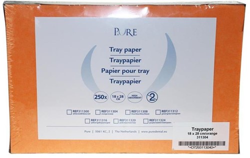 PURE Traypapier 18x28cm oranje
