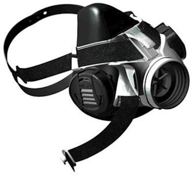 MSA Advantage 410 halfgelaatsmasker - zwart - l
