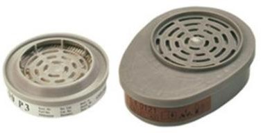 MSA P2 R stoffilter (10 paar) + 2 adapters