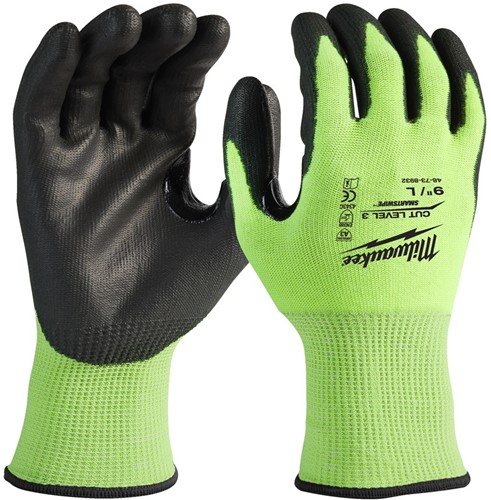 Milwaukee Hi-vis werkhandschoenen snijklasse 3/C - 8/m