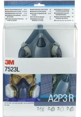 3M 7523L starterskit voor halfgelaatsmaskers met A2-P3 R filtercombinatie
