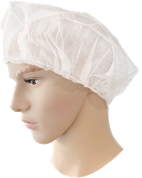 PSP 55-301 Baret PP wit haarnetjes