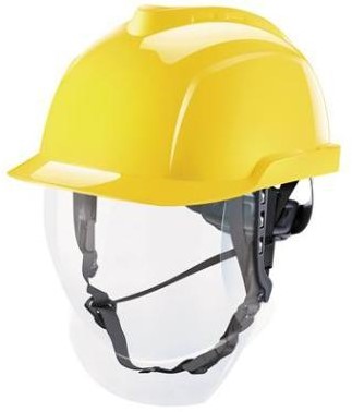 MSA V-Gard 950 ongeventileerde veiligheidshelm geel
