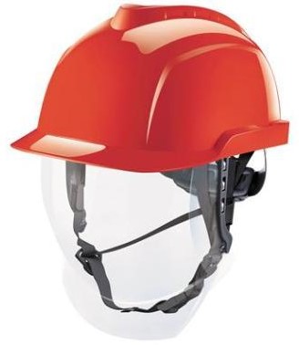 MSA V-Gard 950 ongeventileerde veiligheidshelm rood