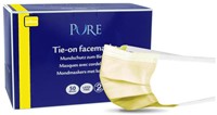 Pure mondmasker met koordjes geel