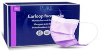 Pure mondmasker met elastiek lila