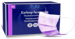 Pure mondmasker met elastiek lila