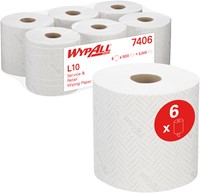 Wypall L10 7406 Extra+ Poetsdoek Centerfeed Roll 