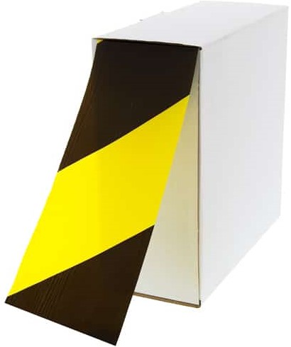 Afzetlint geblokt zwart-geel