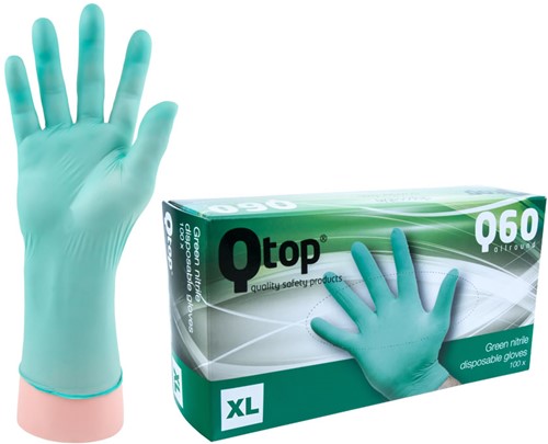 Qtop Q40 Groene Nitril Handschoenen - 11/xxl