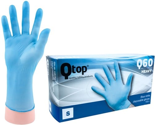 Qtop Q60 Heavy Nitril Handschoenen Blauw - 7/s