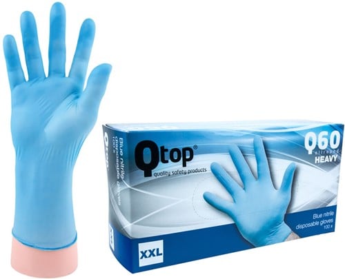 blauwe nitril handschoenen
