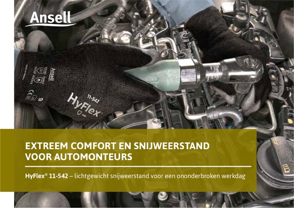 Ansell HyFlex 11-542: Extreem comfort en snijweerstand voor automonteurs