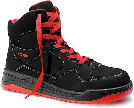 Elten Maverick Black-Red Mid werkschoenen S3 - 47 | Stolwijk Beschermd  Werken