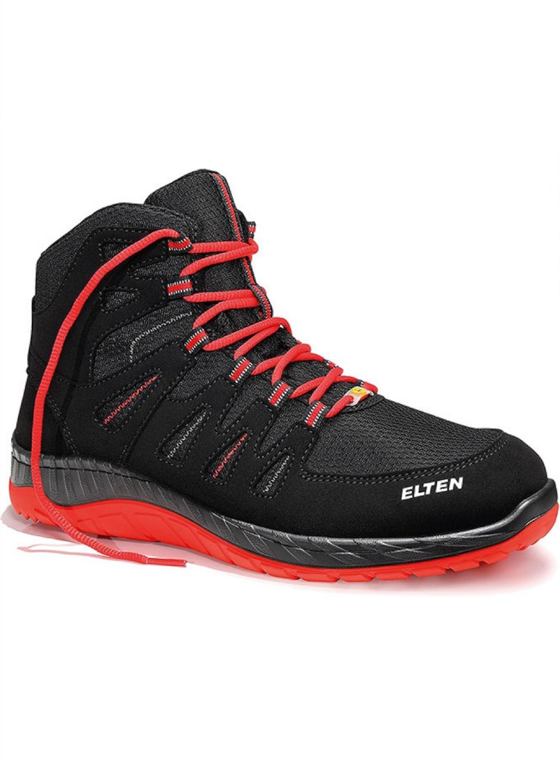 Elten Maddox Black-Red Mid werkschoenen S3 - 46 | Stolwijk Beschermd Werken