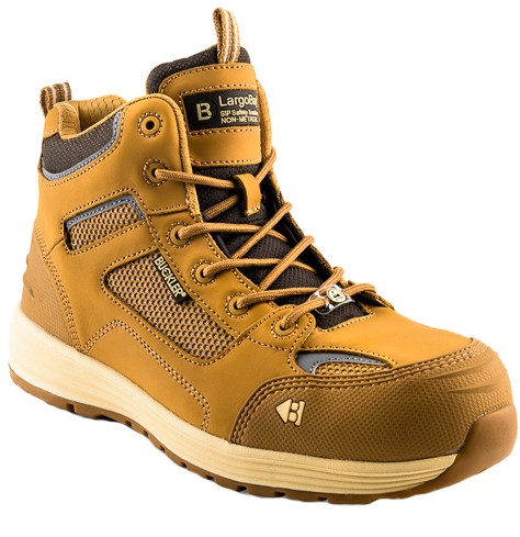 BuckBootz Largobay Sneaker Mid BAZ S1P ESD lichtbruin 45