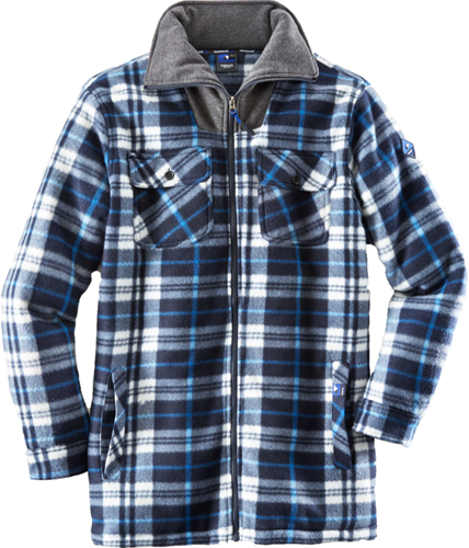 Terratrend Thermohemd met fleece kraag 0142 - 6472 antraciet/royalblue - 2xl