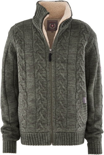 Terratrend Gebreide Noorse vest 60451 (NAJAAR) - groen/grijs 4262 - l