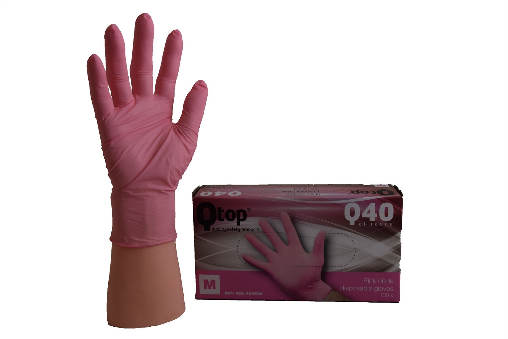 Oost Timor fluit Versterker Qtop Q40 Roze Nitril Handschoenen - roze - 10/xl | Stolwijk Beschermd Werken