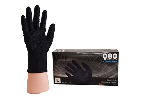 Qtop Q80 Diamond Zwart Nitril handschoen-2