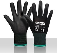 Stolwijk S112 PU-Flex werkhandschoenen - zwart - 10/xl